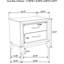 Table de chevet 2 tiroirs Grey Oak