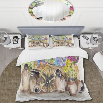 Polyester Twill Floral Duvet Cover