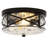 Alixandra 2-Light Flush Mount Glass Ceiling Light with Metal Frame-1621395360-1621395375