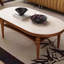 Table à thé en bois massif au design médiéval