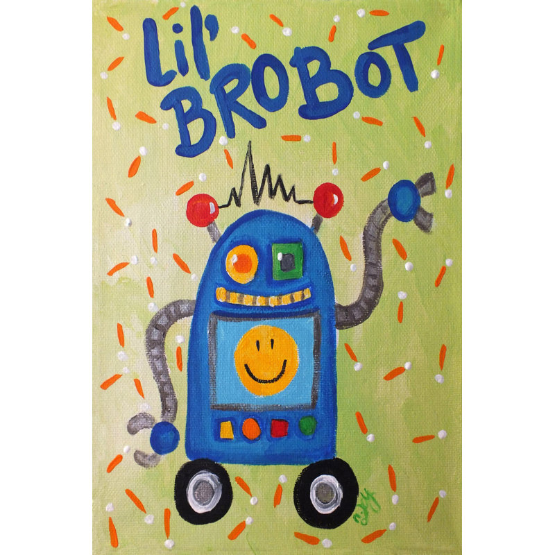 «Lil Brobot», reproduction sur toile tendue, H 18 po x l 12 po x P 1,5 po
