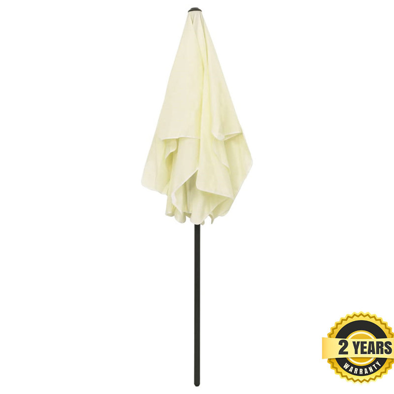 Caylee 180cm X 120cm Rectangular Beach Parasol, Yellow