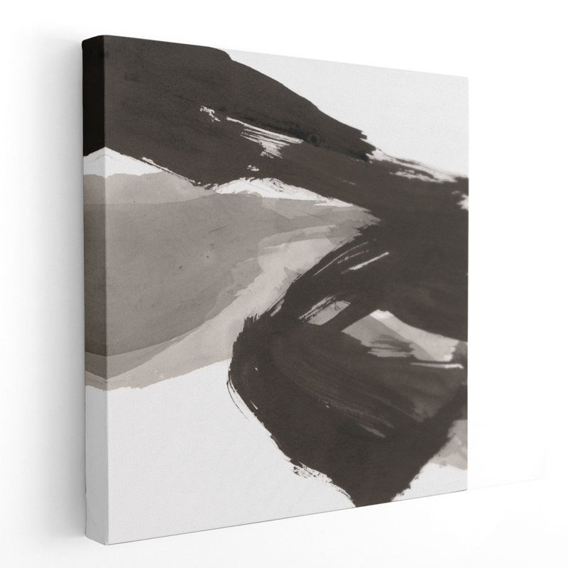 Chaos I - noir et blanc - reproduction d'art sur toile, H 40 po x l 40 po