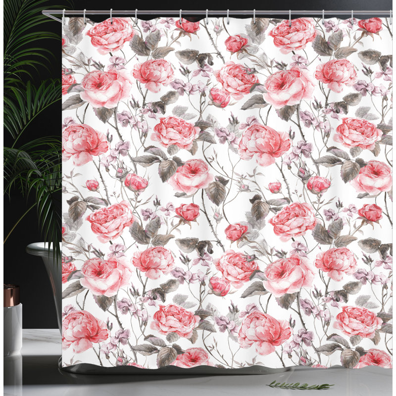 Shower Curtain with Hooks Included, 70"H x 69"W