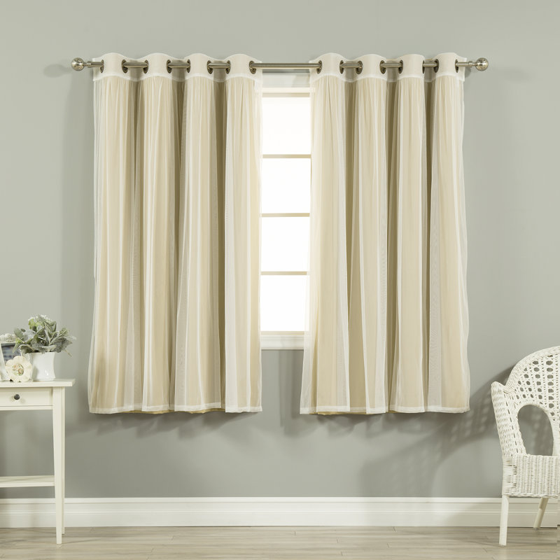 Panneau coulissant en polyester Natascha, Beige, L 52 po x L 63 po