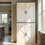 Armoire de cuisine Farmhouse, 70 po de hauteur avec portes de grange