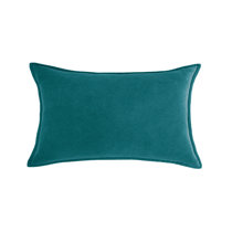 Demetex 12x20 Pillow Cover Lumbar Pillow Set of 2 Decorative Linen  Rectangle Throw Pillow for Couch Girl Dorm, 12x20 inch, Blue