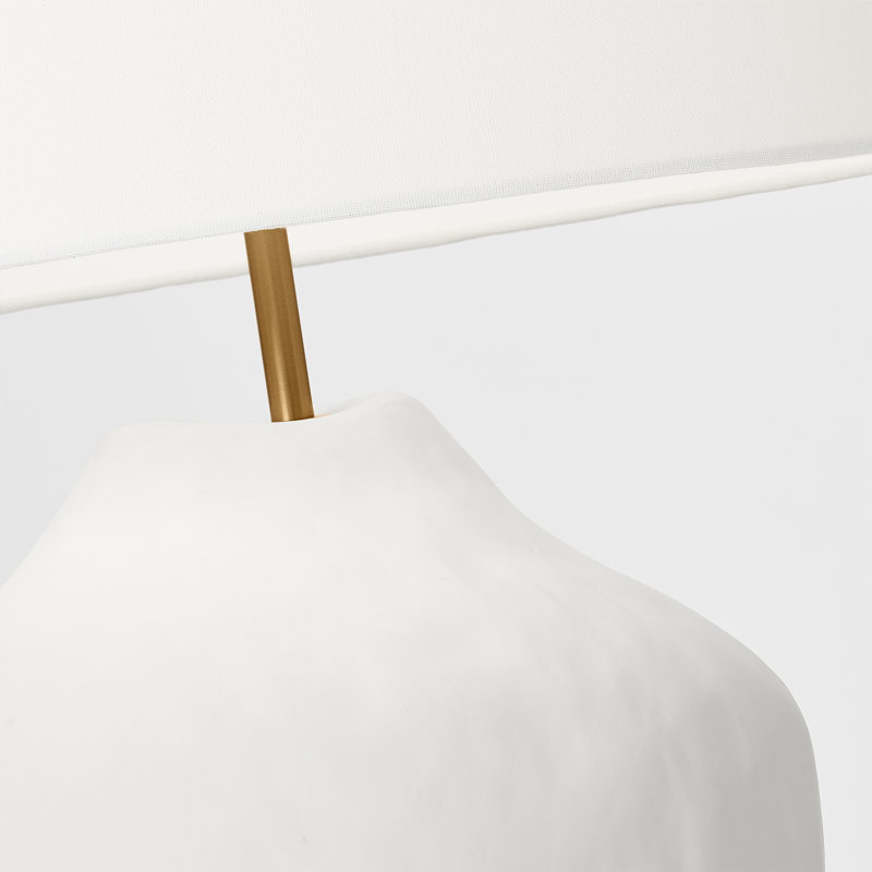 Lombardo Ceramic Table Lamp, Matte White