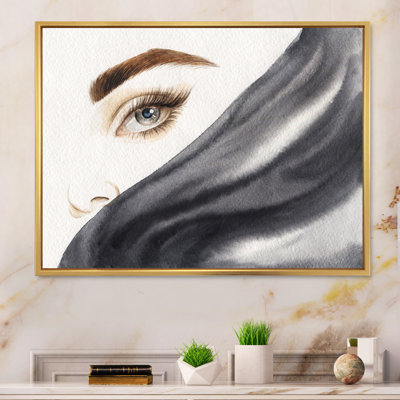 "Black Elegant Fashion Woman Portrait II", cadre photo, impression sur toile