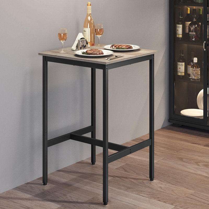 Table de salle à manger Mciver, Grège / noir, H 37 po x L 24 po x l 24 po