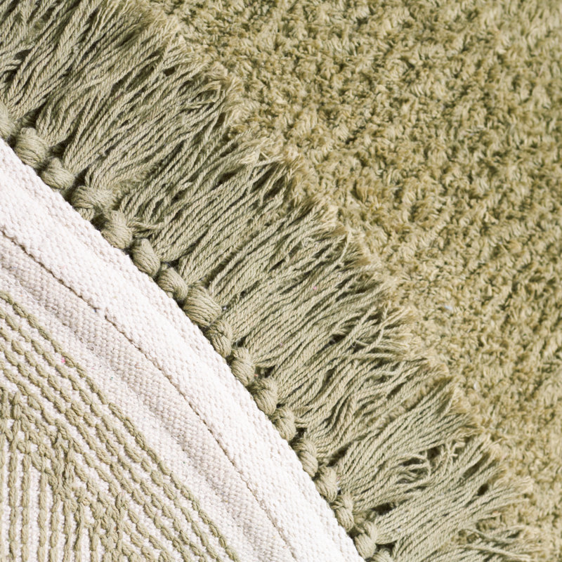 Anniedale Hand Woven Cotton Machine Washable Rug, Round 3'