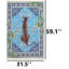 Tapis azur bleu léopard Azure