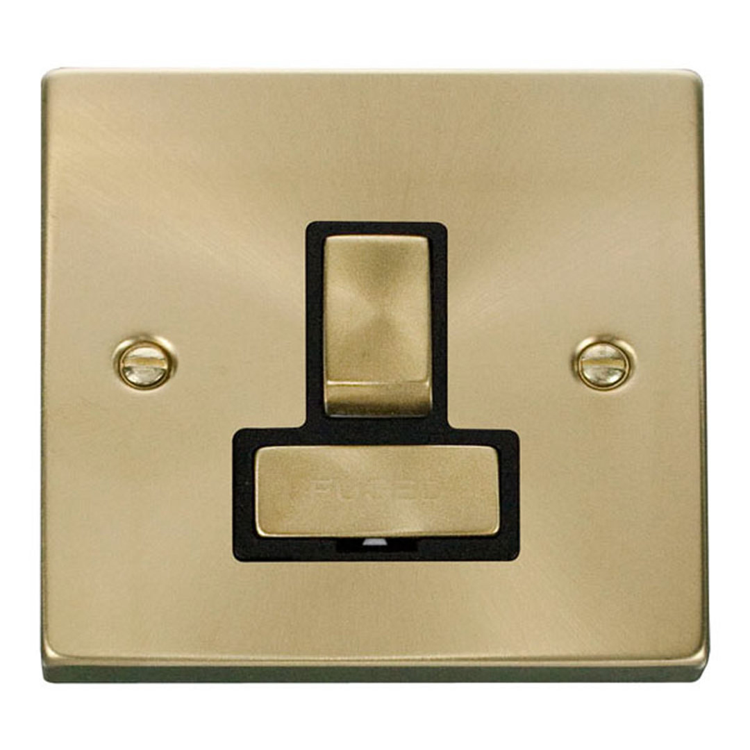 Satin Brass 13A Fused Ingot Connection Unit Switched