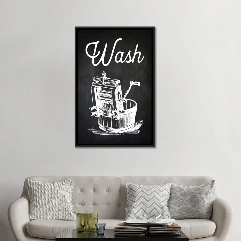 «Wash», impression sur toile, H 40 po x l 26 po x P 1,5 po, Pas de tapis, Toile tendue