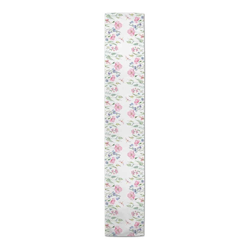 Medlock Growing Spring Flowers Table Runner, 90" x 16"