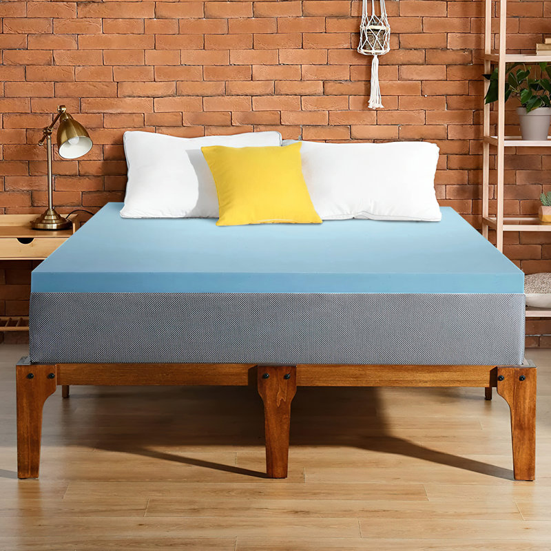 Zinus Gel Memory Foam Mattress Topper, Full, 2"
