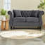 Canapés Chesterfield Compression en velours gris 58,8 pouces pour la maison