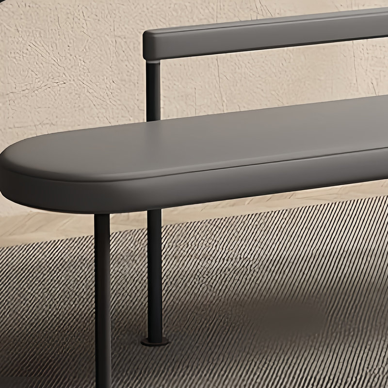 Banc rembourré en cuir Tajiah, H 21,65 po x l 70,86 po x P 17,71 po
