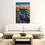 Golden Canyon Moon Winter Dramatic Abstract Contemporary Landscape Nature Wall Art Print 1 Piece Wrapped Canvas Wall Art-796593032