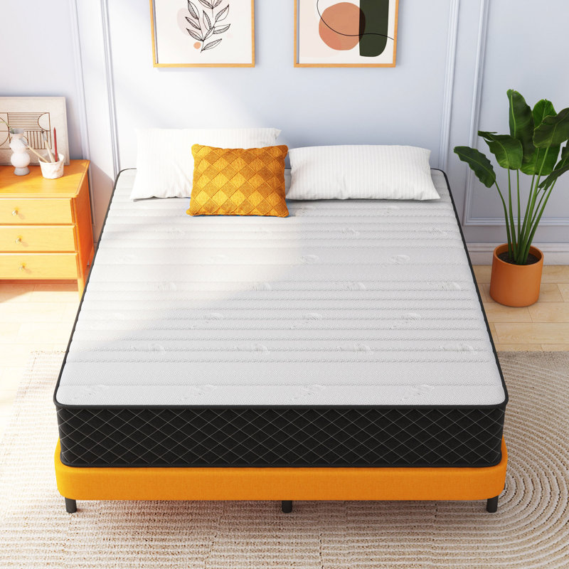 Alwyn Home Innerspring Mattress Medium Hybrid Mattress in a box With Certipur-US Certified Pocket Spring, Pressure Relief, and Motion Isolation