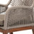 Jennifer Mid-Century Transitional Grey Woven Rope Mahogany Dining Arm Chair