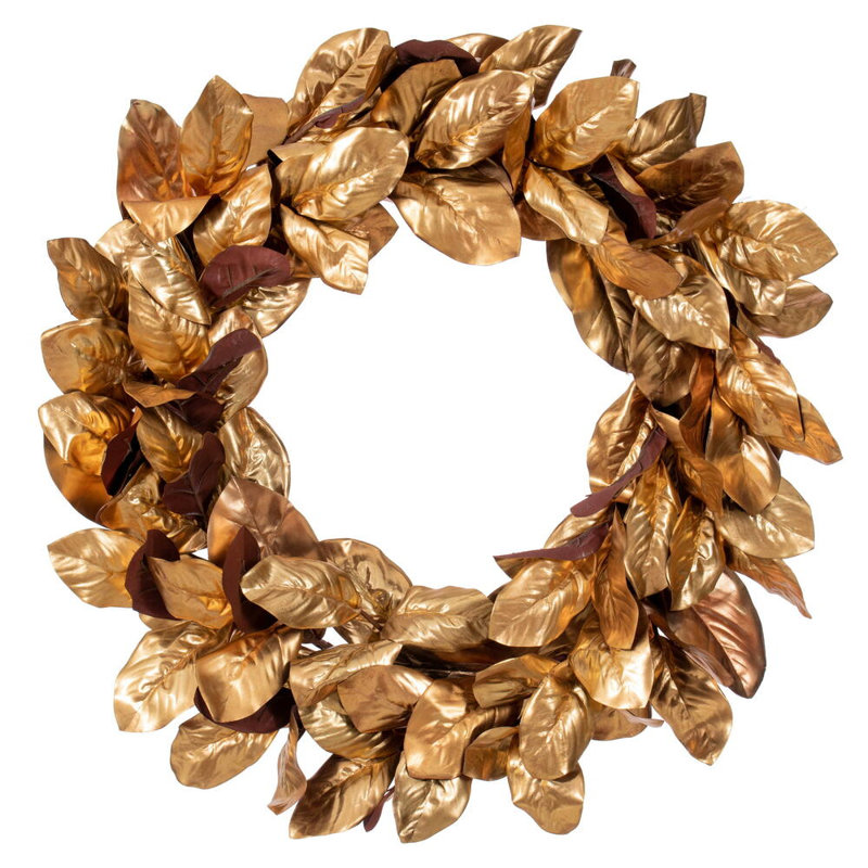 Couronne en polyester 18 po Faux Magnolia