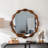 32.28" Solid Wood Round Mirror