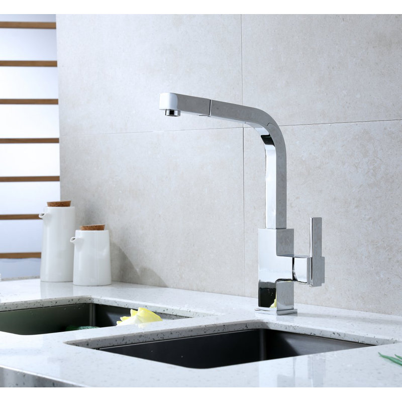 Ultra Faucets Icon Pull Out Kitchen Faucet, Chrome