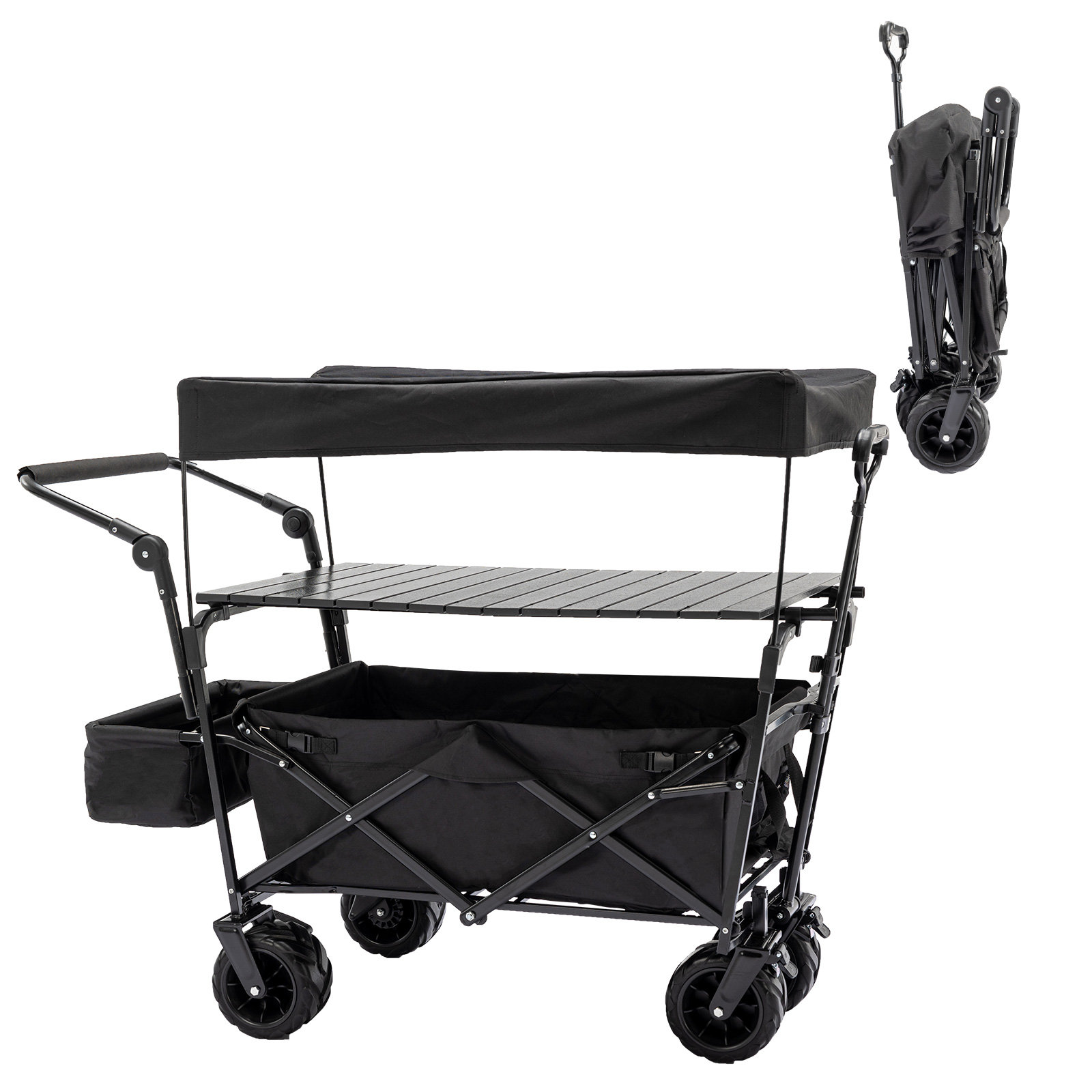 linor Stroller Wagons for 2 Kids, Collapsible Wagon with Seat Belt and ...