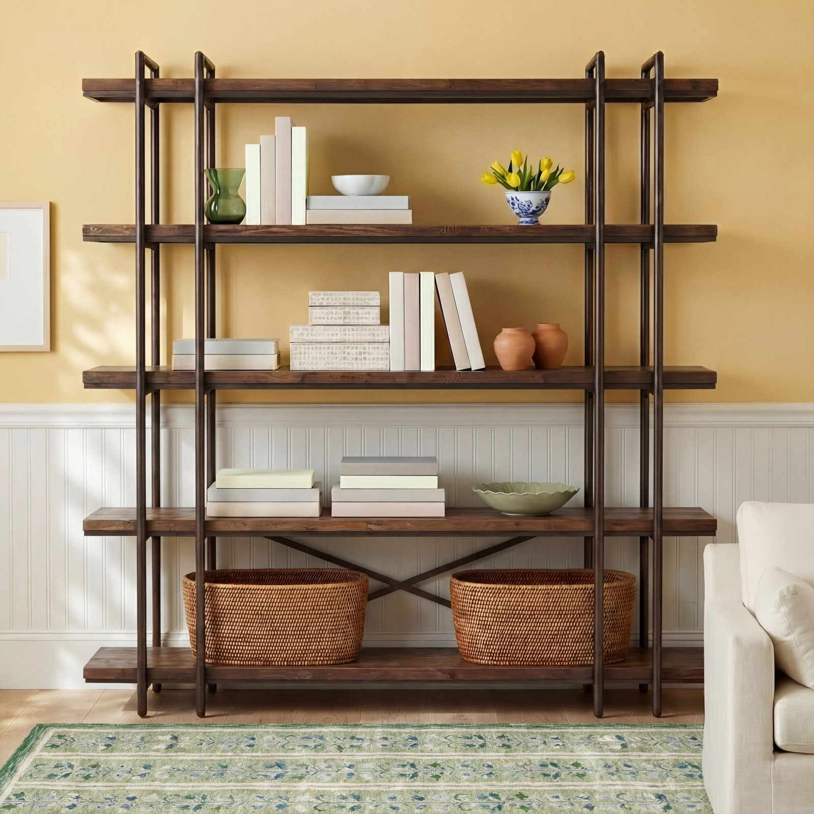 Lieb Wide Etagere Bookcase