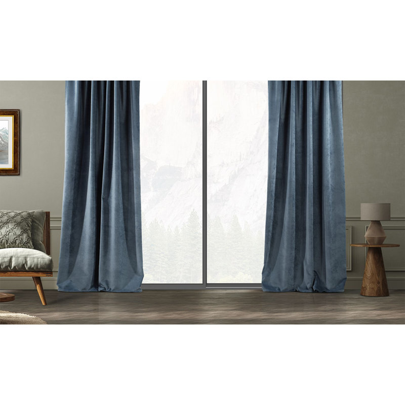 Blackout Single Curtain Panel, 130cm Width x 200cm Drop, Independence 