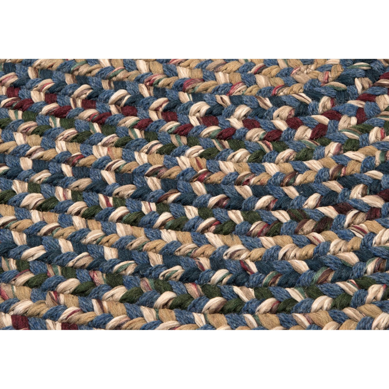 Tapis bleu tressé Entwistle, Tapis de couloir 2 pi x 8 pi