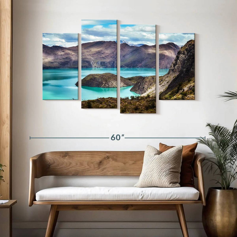 Scenic Mountain Landscape, H 32 po x l 52 po