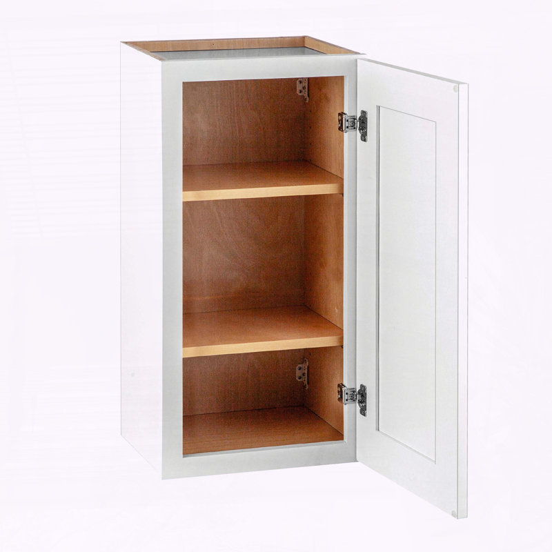 Armoire murale en bois massif avec tablettes réglables
