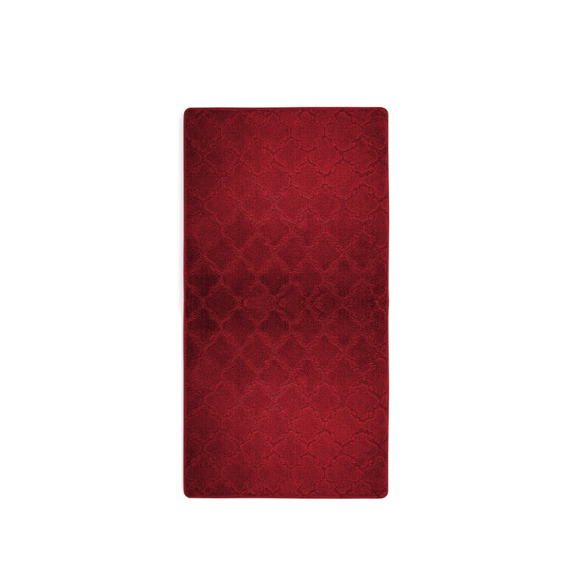 Tapis de bain Sakamoto, H 64 po x l 32 po x P 0,3 po, Rouge Bourgogne
