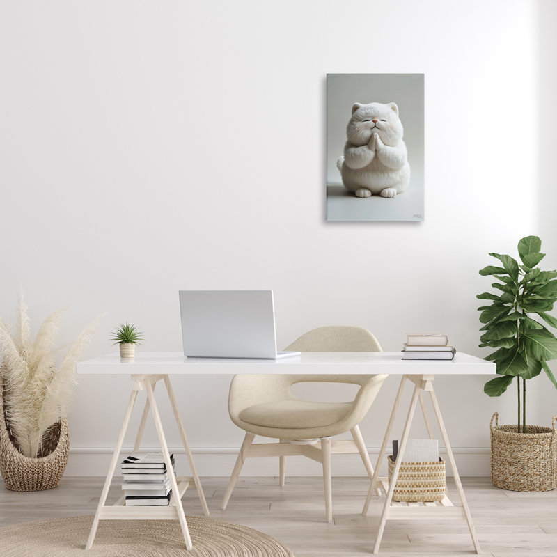 «Fluffy Praying Cat» par Roozbeh Bahramali, H 24 po x l 16 po