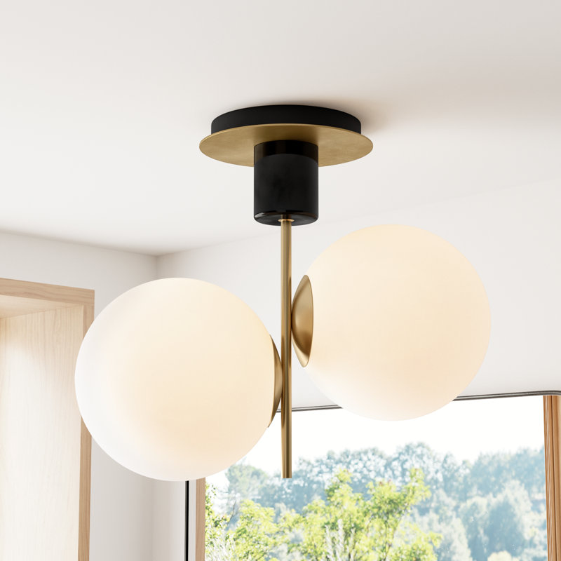 Drake Glass Semi Flush Mount