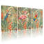 Animaux, oiseaux tropicaux et feuillage luxuriant, ensemble de 3 impressions sur toile-1263592157