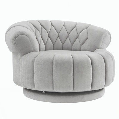 45.9"W 360° Swivel Accent Barrel Chair