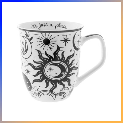 La tasse 14Oz Artisan Boho rehausse vos moments douillets avec cette superbe tasse en céramique noire et blanche, un incontournable de l'hiver. Conçu avec une élégance bohème artistique, il combine une finition noire matte profonde avec de charmants motifs minimalistes.