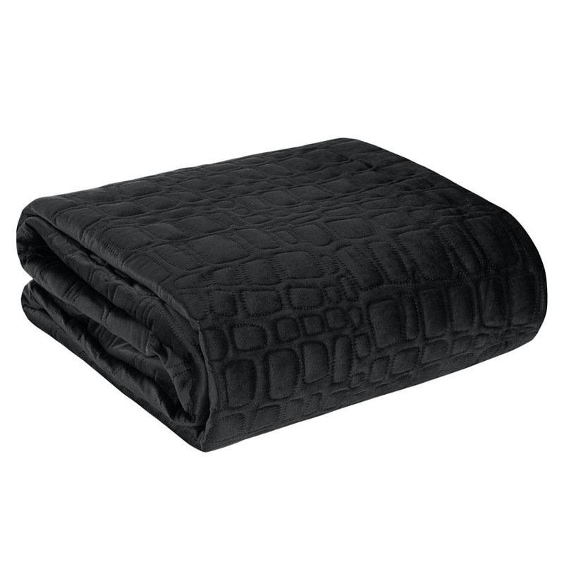 Caslin Polyester Geometric Shapes Bedspread, W220 x L240cm, Dark Green