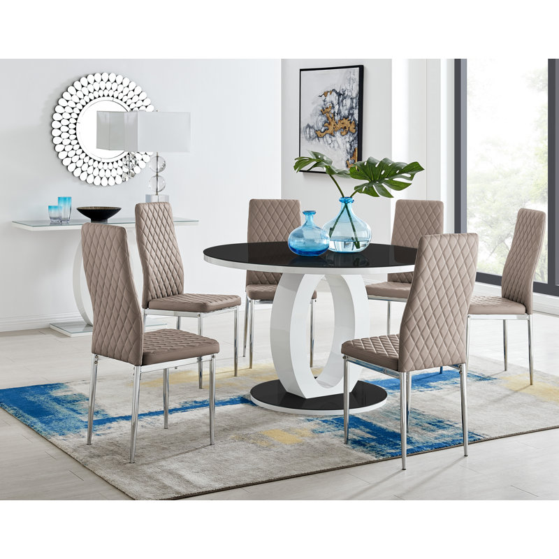 Scottsmoor 6 - Person Dining Set, Grey, Cappuccino
