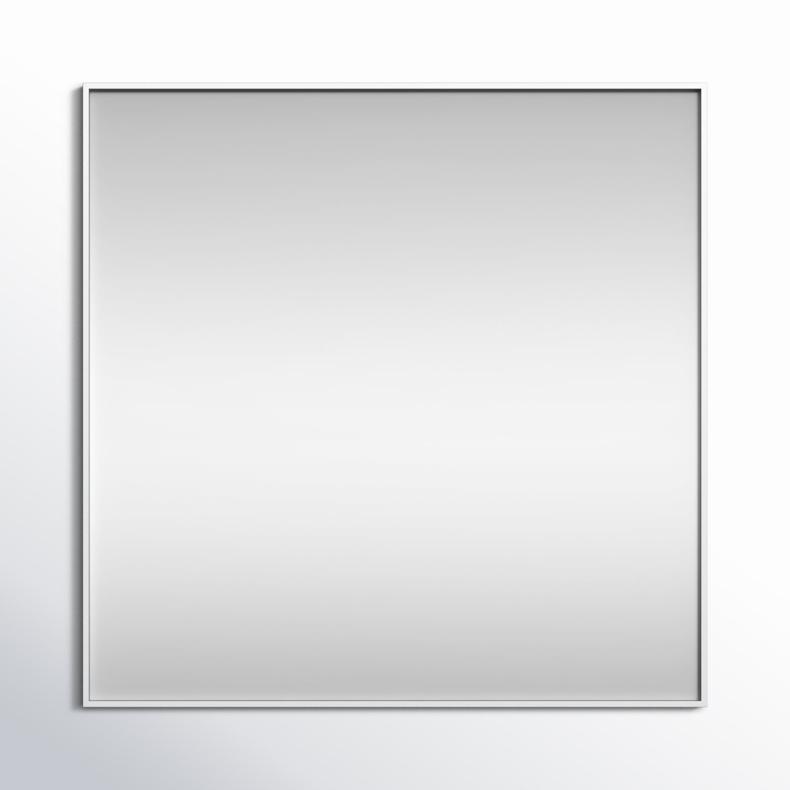 Valparaiso Metal Square Wall Mirror, 42"  x 42" , Silver