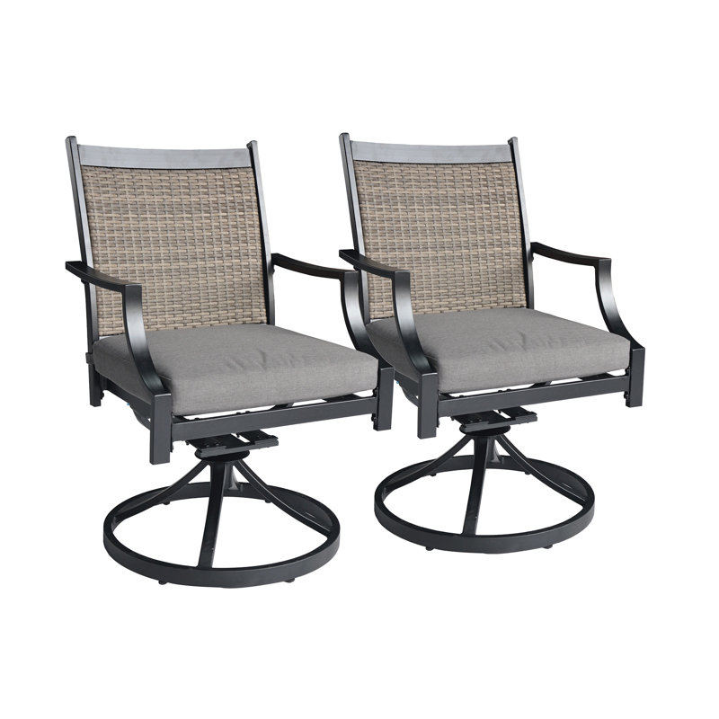 Chaise de patio pivotante en aluminium
