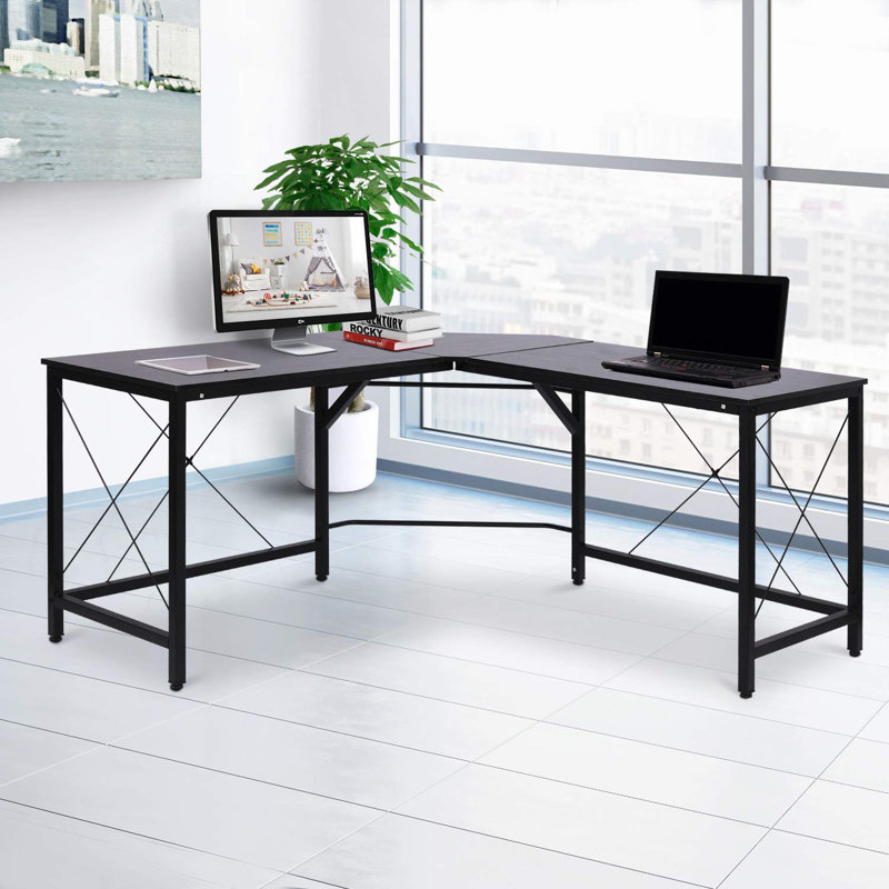 Dinges Corner Executive Desk, Black