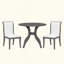Ensemble de table de salle à manger: table ronde + 2 chaises - ensemble de cuisine traditionnel en bois massif avec plateau de table incrusté, pieds courbés élégants pour la salle à manger-56795805-56795800