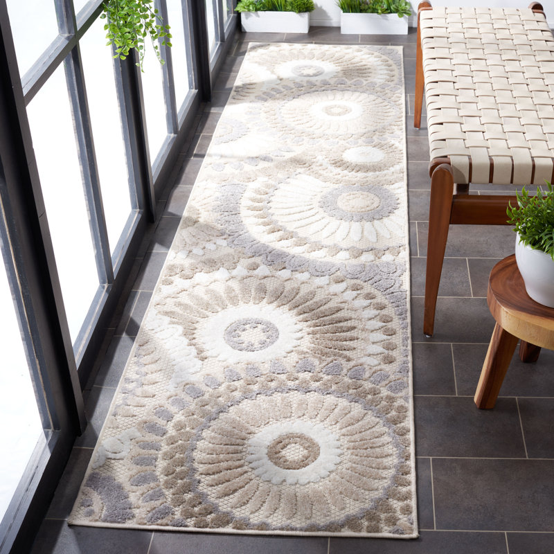 Longlier Performance Geometric Indoor/Outdoor Area Rug, Runner 2'2" x 11'