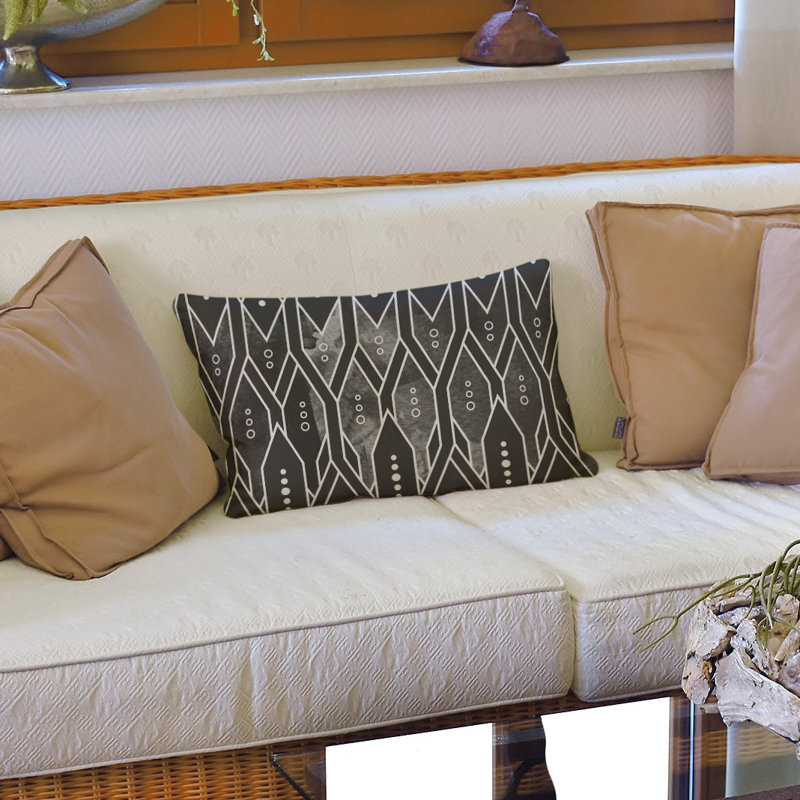 Coussin lombaire, Bourre en polyester, Noir, Polyester filé - Protégé contre les rayons UV