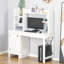 Bureau d'ordinateur de ferme avec huche et armoire, bureau à domicile avec rangement, pour bureau