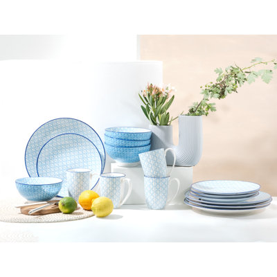Mediterranean Piece Stoneware Dinnerware Set - Service for 4